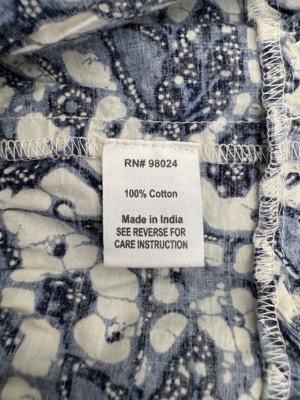 Love The Label Anthropologie Mabel Blue Smocked Floral Mini Dress Size M C - Picture 9 of 10